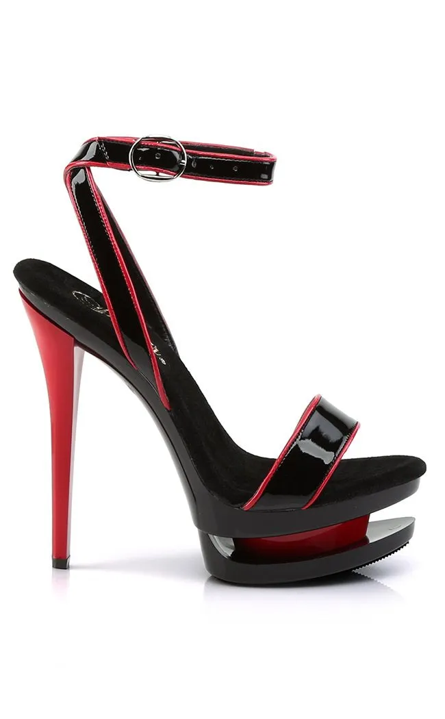 BLONDIE-631-2 Black & Red Patent Heels