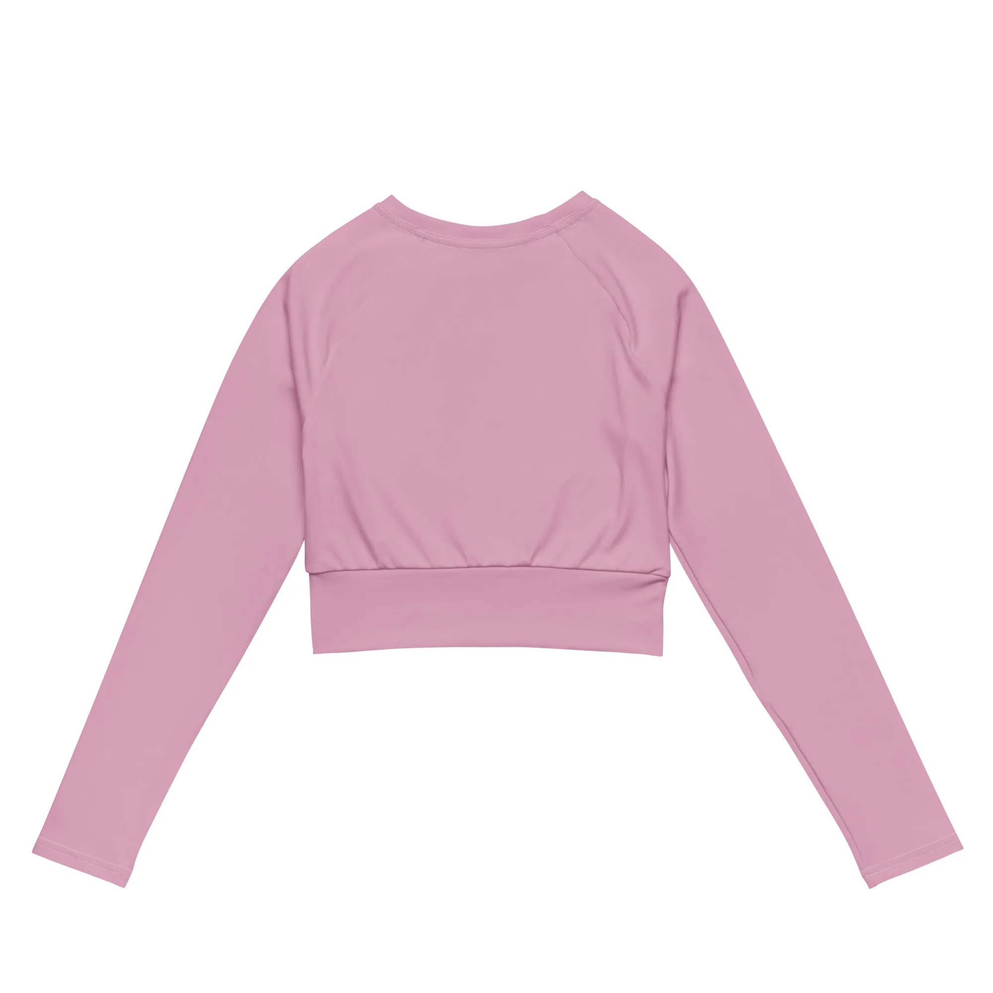 Blush Pink Recycled Long-sleeve Crop Top