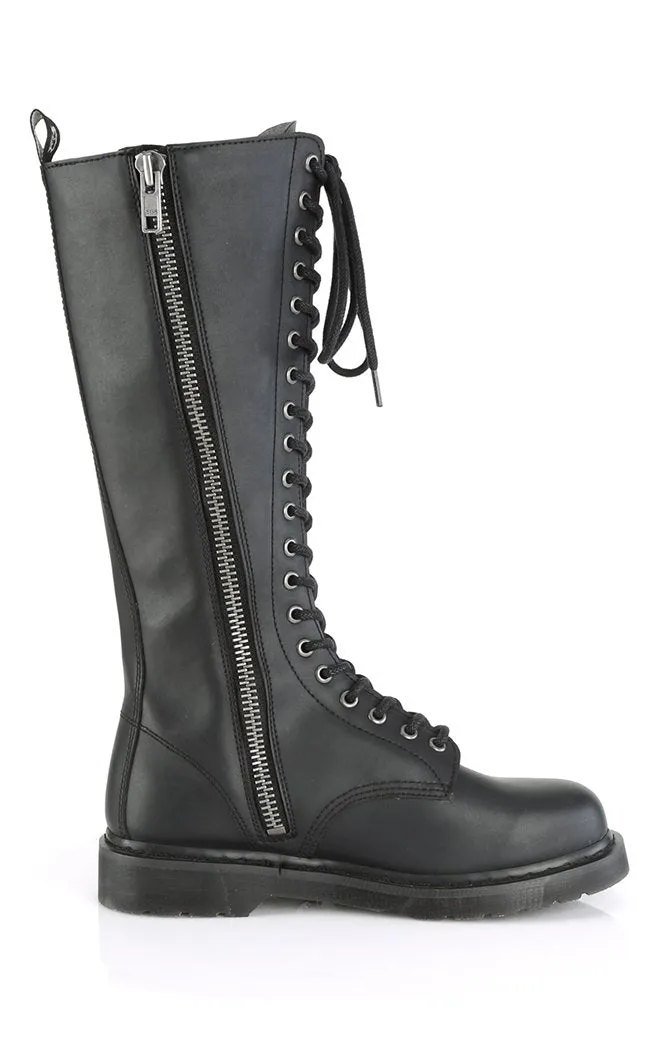 BOLT-400 Black Knee High Boots (AU Stock)