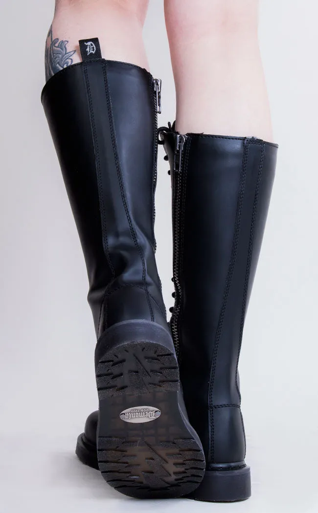 BOLT-400 Black Knee High Boots (AU Stock)