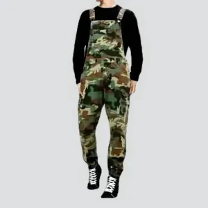 Camouflage men's jean overall