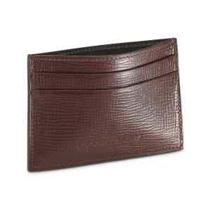 Card Holder Dark Brown Willow Grain