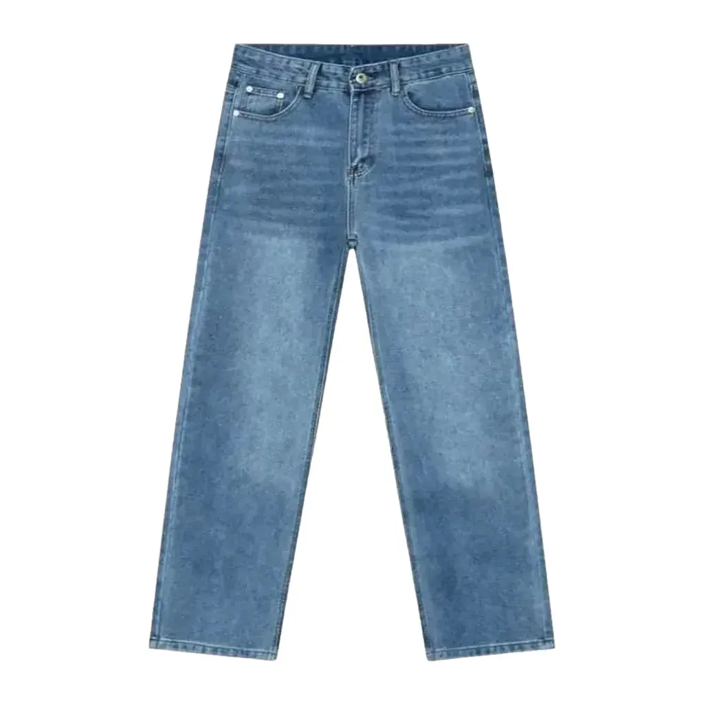 Casual mid waist jeans for men