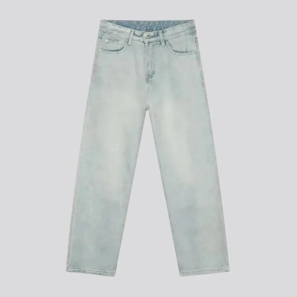 Casual mid waist jeans for men