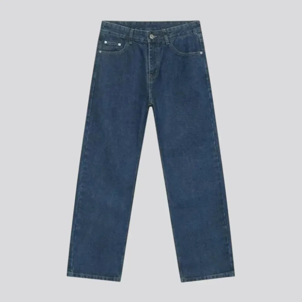 Casual mid waist jeans for men