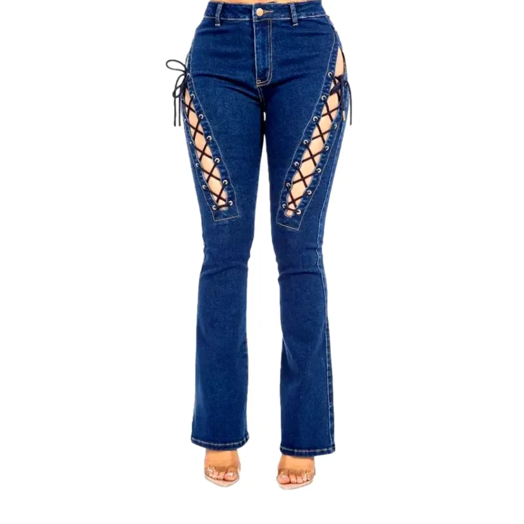 Chic high rise jeans for ladies