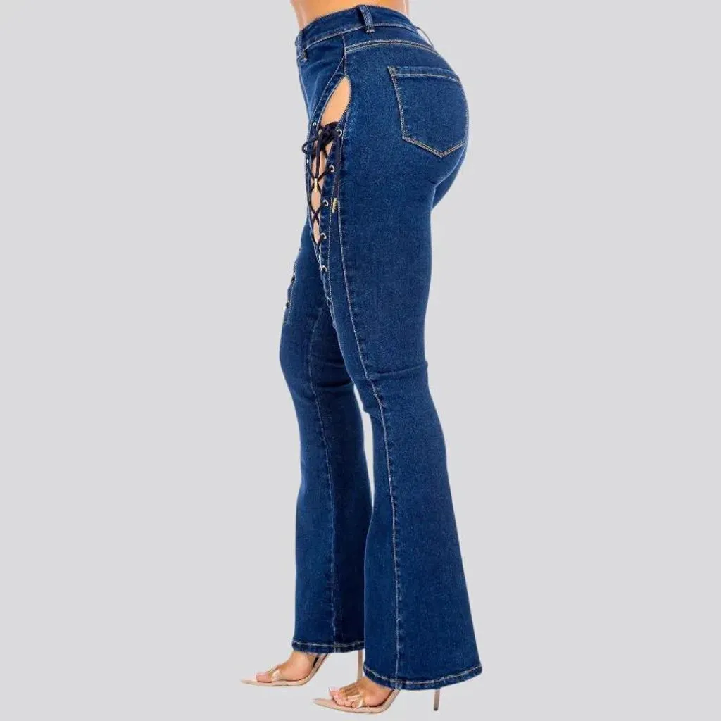 Chic high rise jeans for ladies