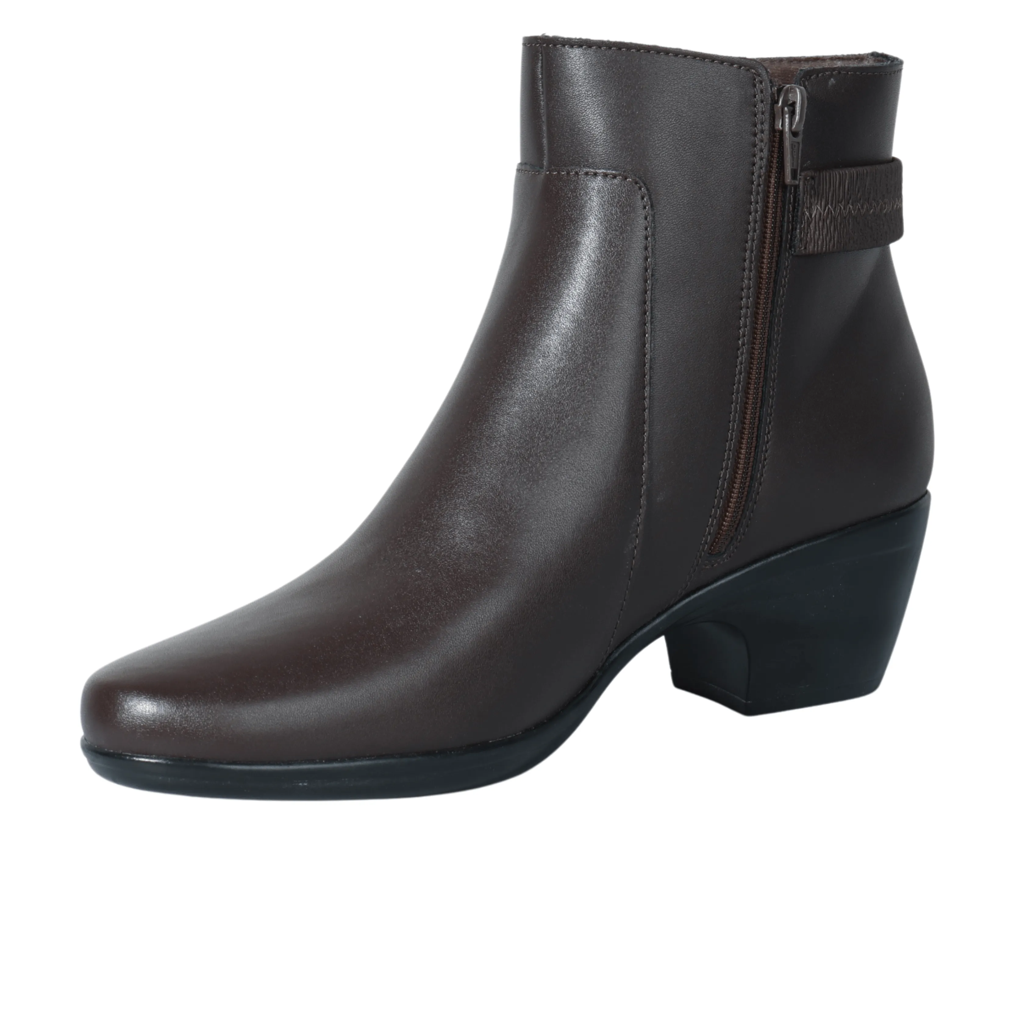 CLARKS - Faux leather mini heel boots