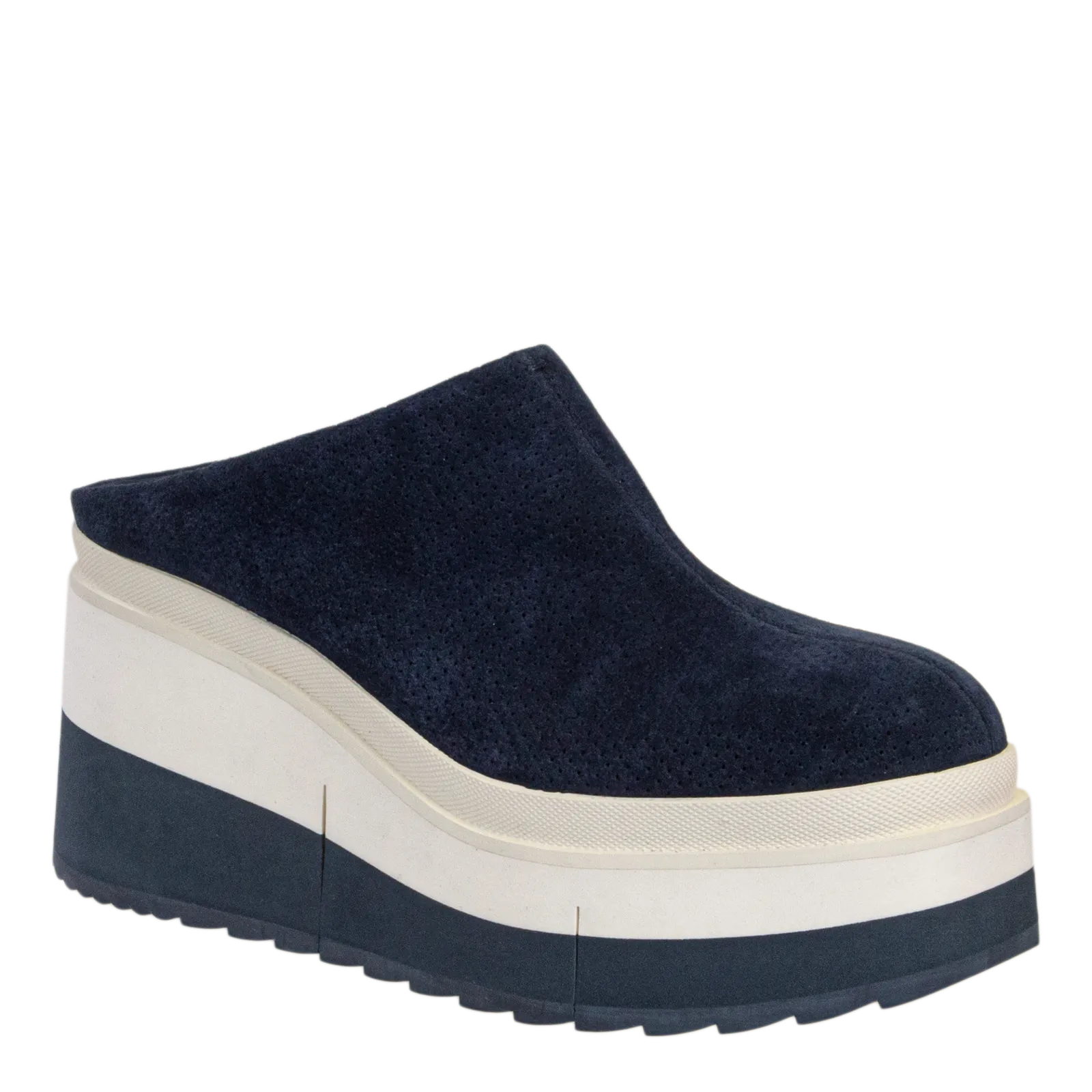 COACH in NAVY Platform Clogs