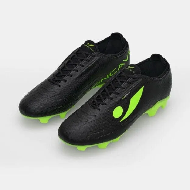 CONCAVE Halo Kids v2 FG Football Boot - Black/Green - YOUTH SHOE