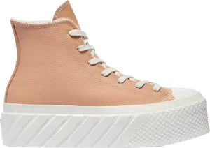 Converse Wmns Chuck Taylor All Star 2X Platform High Cozy Sherpa Sneakers - Vachetta Beige, Pink