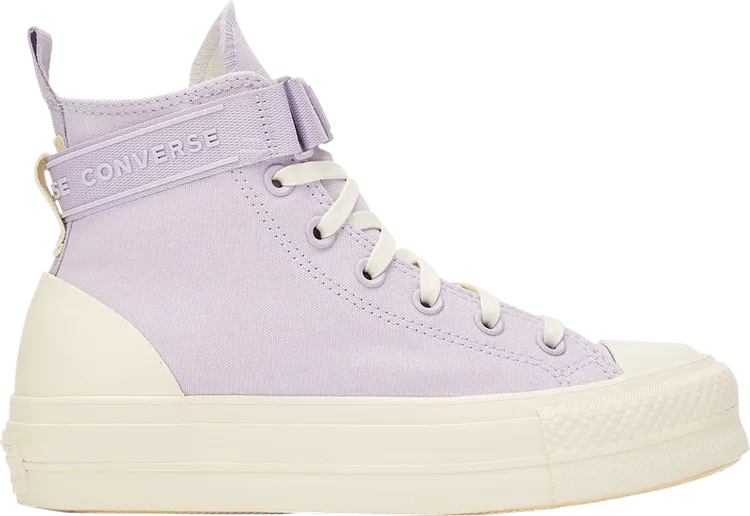 Converse Wmns Chuck Taylor All Star Lift Platform Utility Strap High Vapor Violet Sneakers