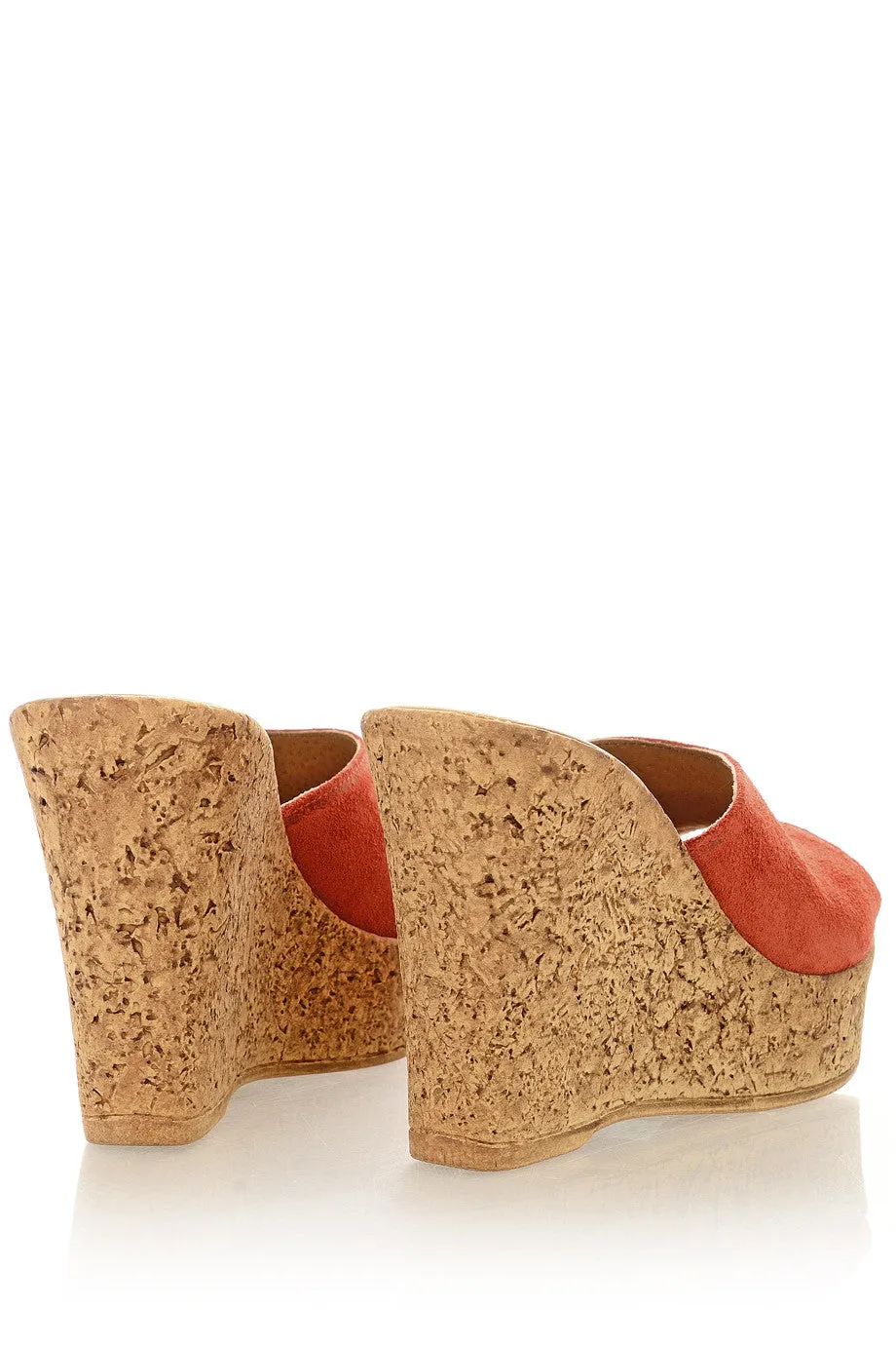 CROSTA Coral Leather Wedges