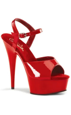 DELIGHT-609 Red Patent Heels [In Stock]