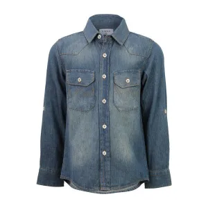 DENIM LONG SLEEVE SHIRT FOR SMALL BOYS