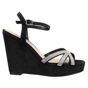 Dion Rhinestone Platform Wedge Sandal