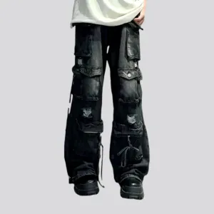 Distressed baggy jeans for men