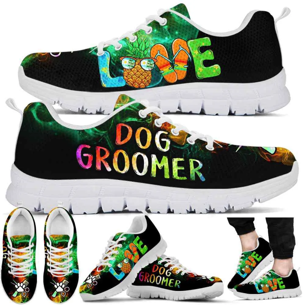 Dog Groomer Sneaker, Dog Groomer Summer Smoke Love Sneakers Shoes, Best Running Shoes, Unique Gifts For Dog Lovers