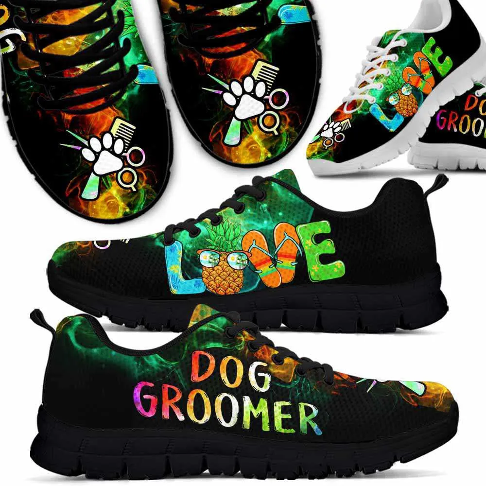 Dog Groomer Sneaker, Dog Groomer Summer Smoke Love Sneakers Shoes, Best Running Shoes, Unique Gifts For Dog Lovers