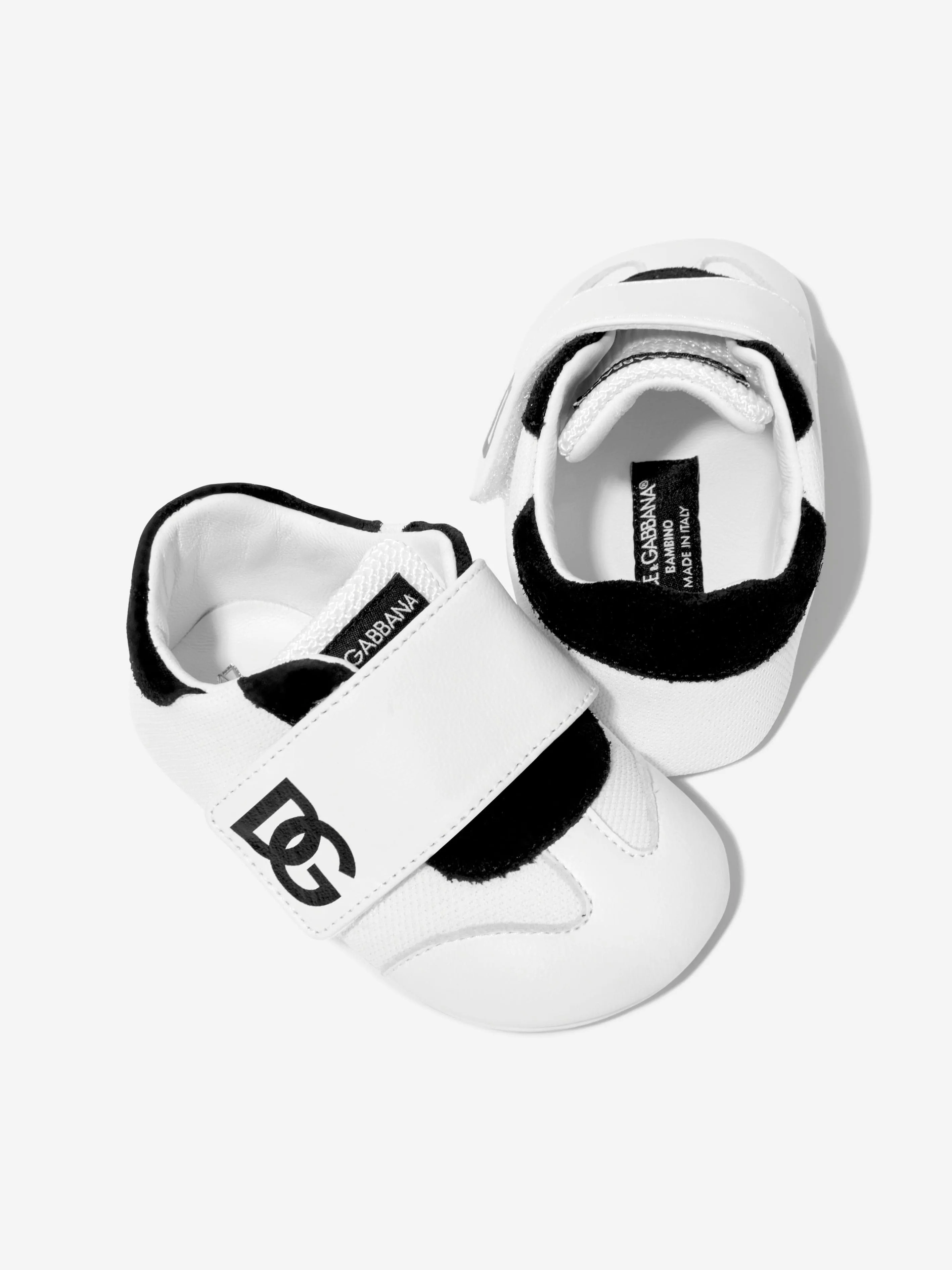 Dolce & Gabbana Baby Boys Leather Pre Walker Trainers in White