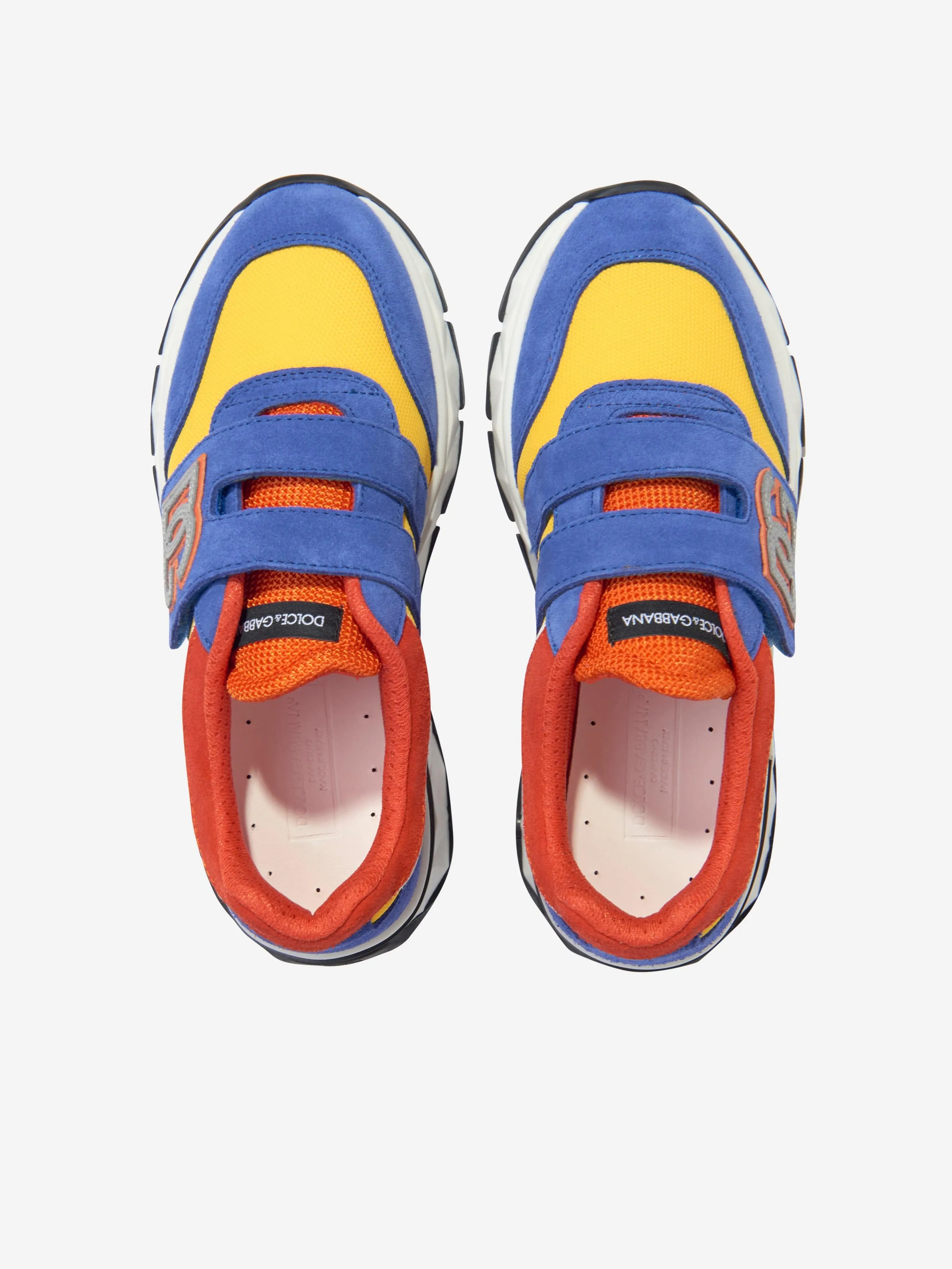 Dolce & Gabbana Boys Colourblock Velcro Trainers in Multicolour