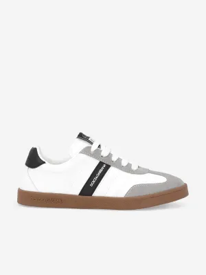 Dolce & Gabbana Boys Leather Retro Trainers in White