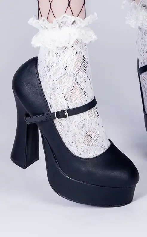 DOLLY-50 Black Mary Jane Shoes (Au Stock)