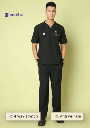 Ecoflex Men's 5 Pocket (Black) Scrub-Bundle Set