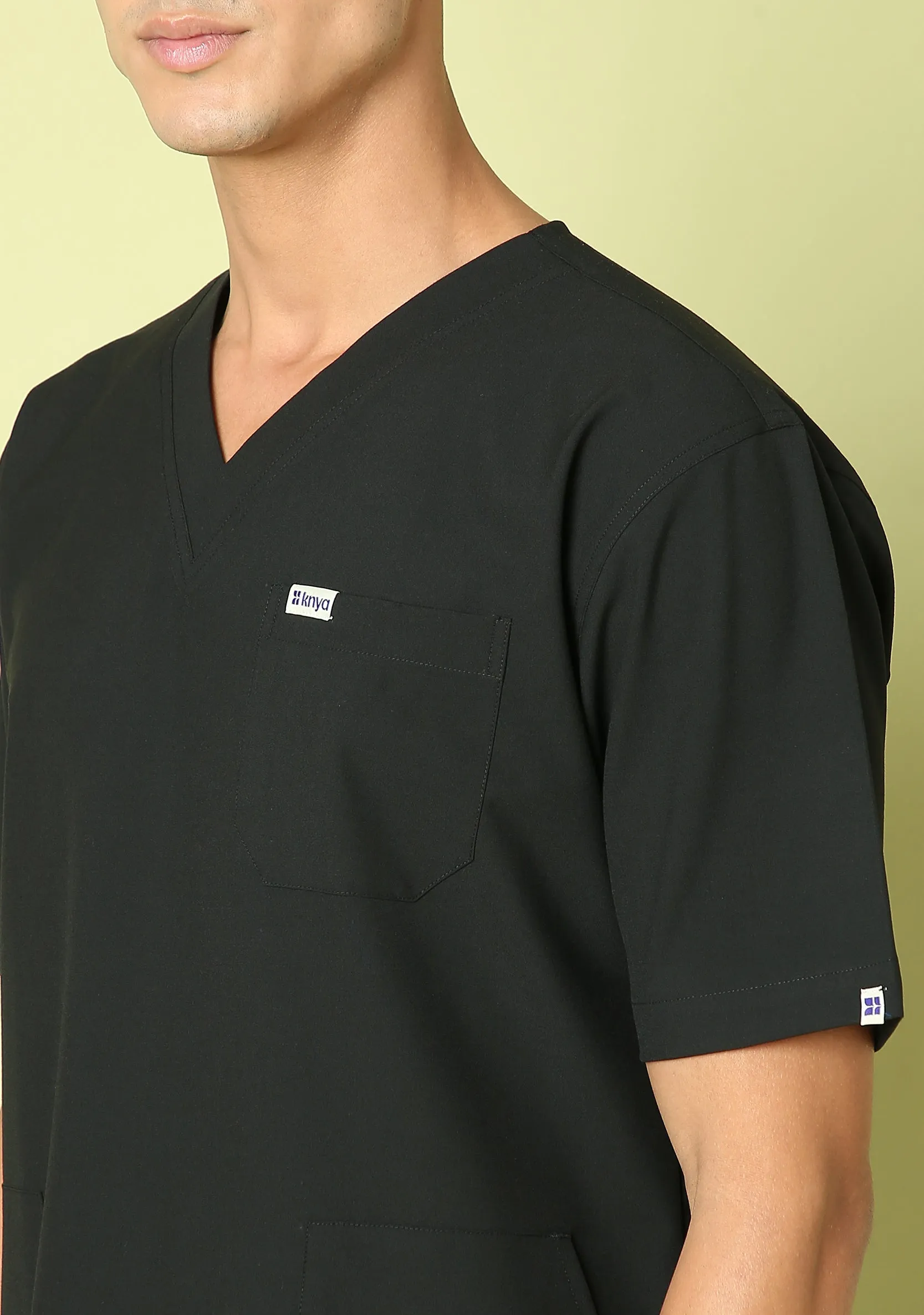 Ecoflex Men's 5 Pocket (Black) Scrub-Bundle Set