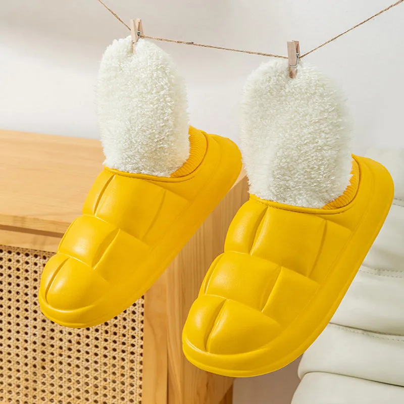 EVA House Shoes Indoor Fuzzy Fluffy Slippers Winter Plush Shoes