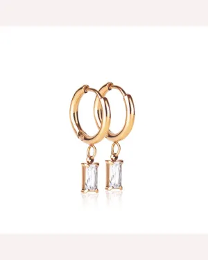 Ever Jewellery Luxe Drop Huggie Earrings