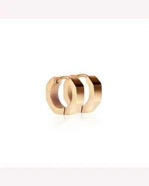 Ever Jewellery Momentum Geometric Huggie Earrings - Gold