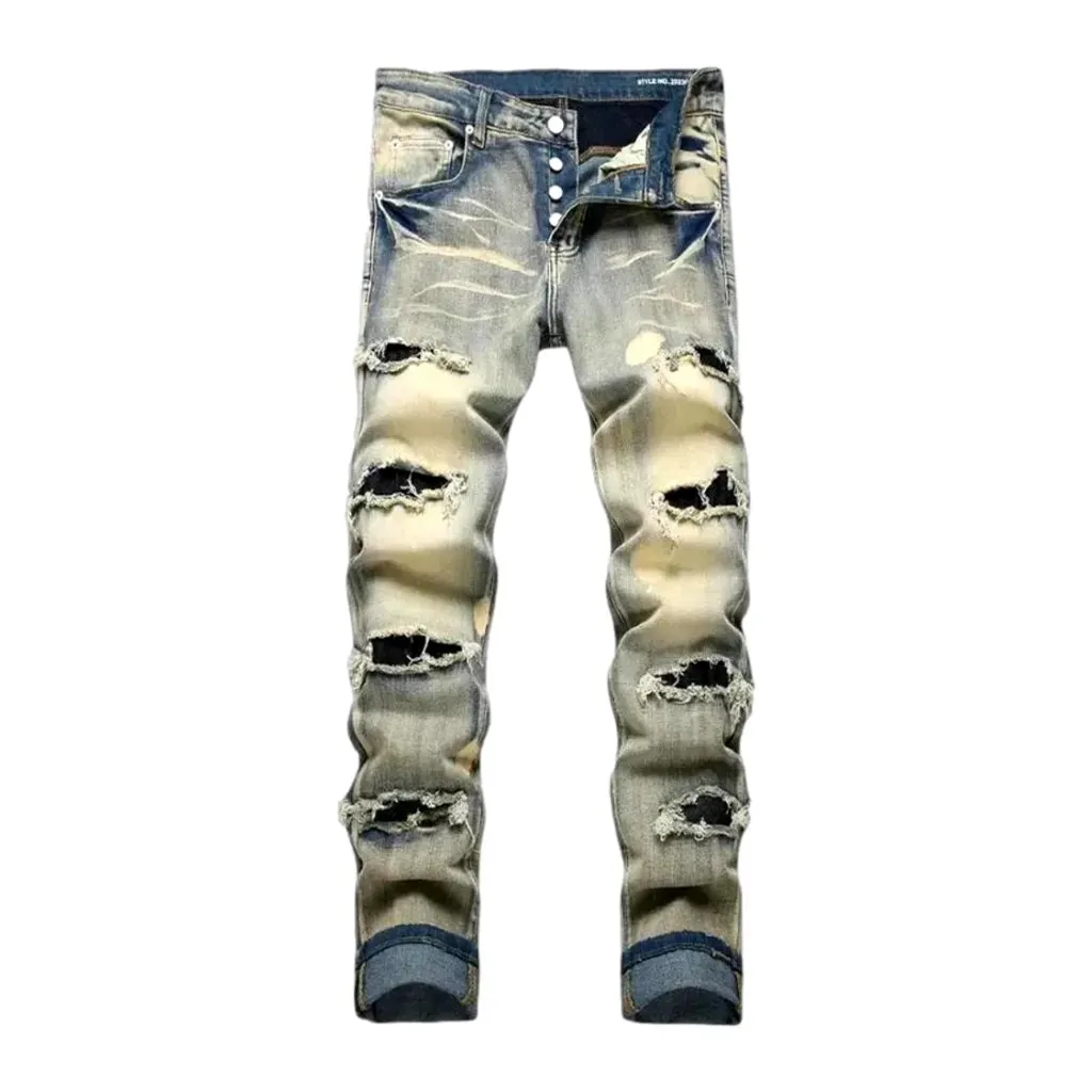 Fashion mid rise jeans for men