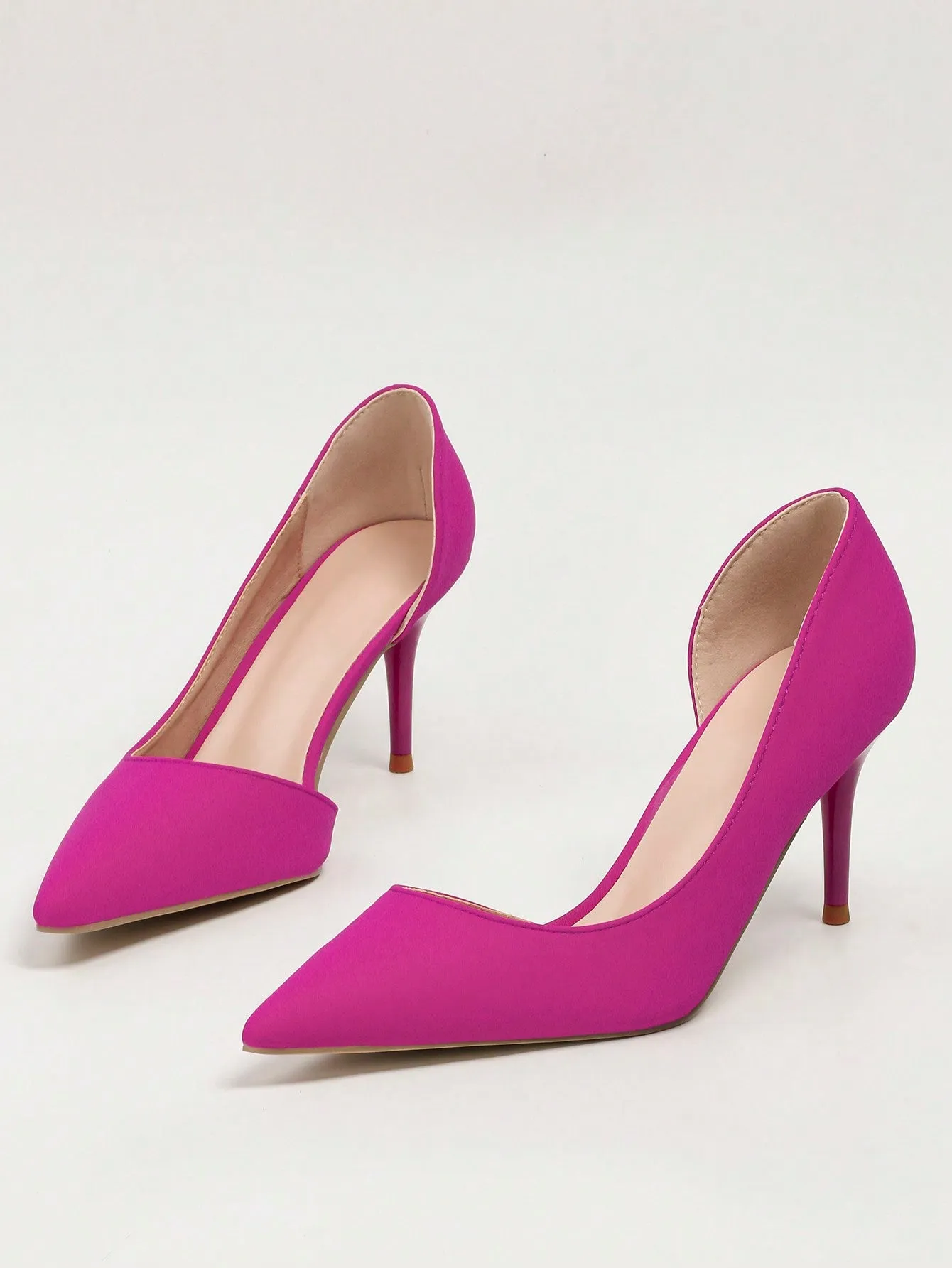 Fashion Pointed Toe Side Cutout Sexy Slim Stiletto High Heel Shoes