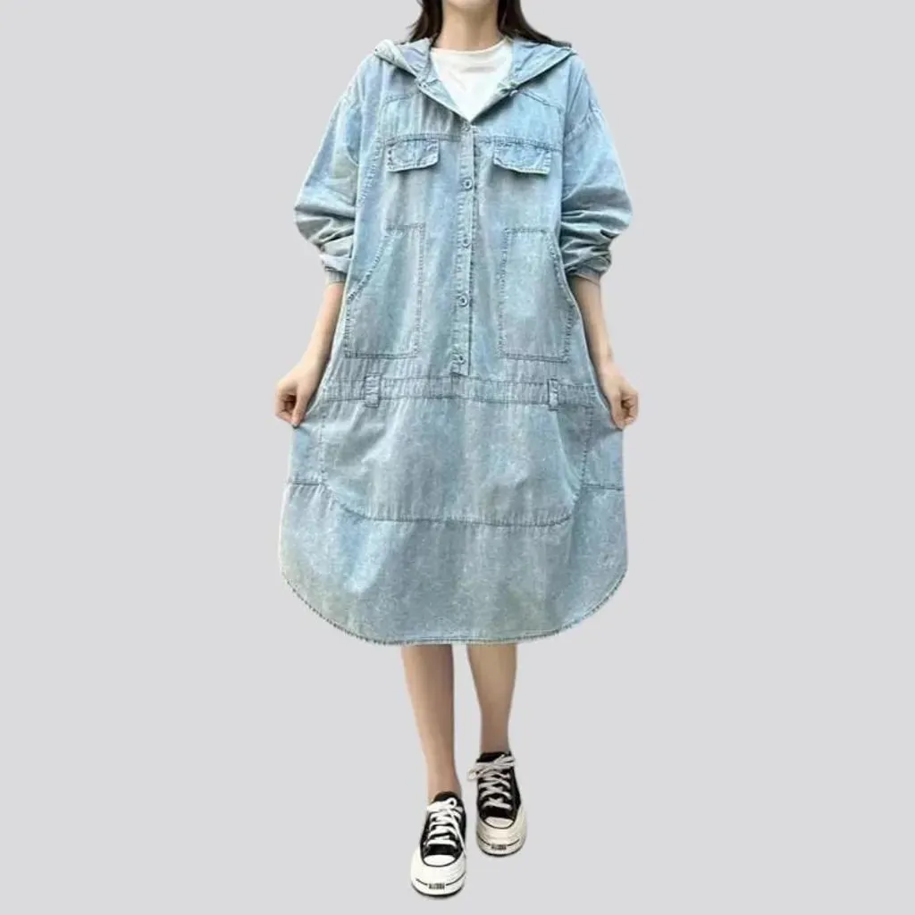 Fashionable vintage jean dress