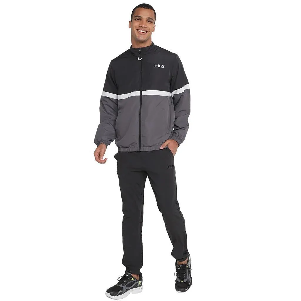 Fila Athleisure Tracksuit Masculino Double_Block Black/Dark_Grey/Light_Grey