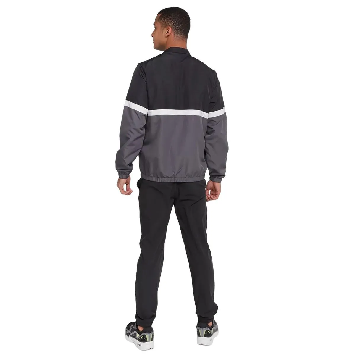 Fila Athleisure Tracksuit Masculino Double_Block Black/Dark_Grey/Light_Grey