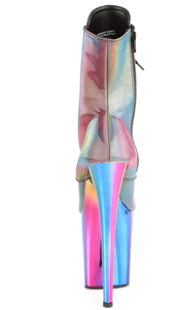 FLAMINGO-1020RC Rainbow Reflective Ankle Boots