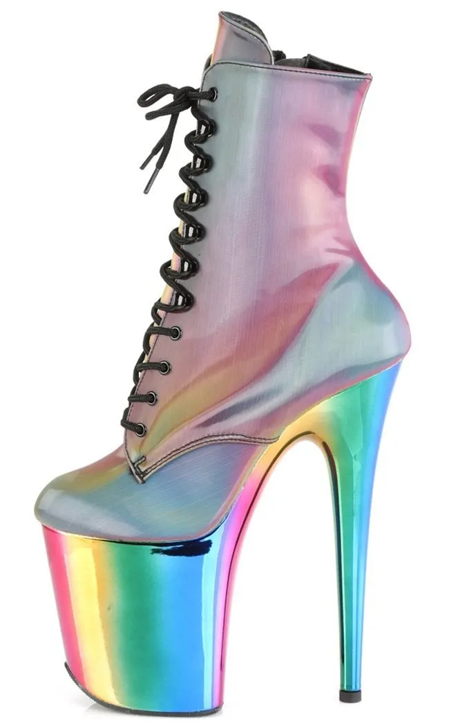 FLAMINGO-1020RC Rainbow Reflective Ankle Boots