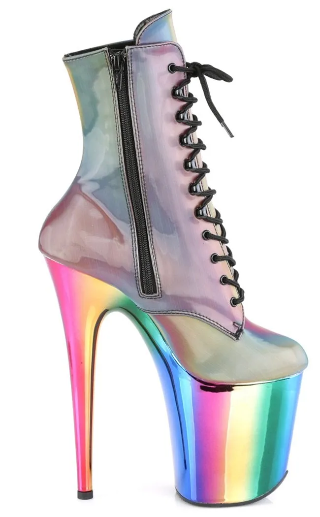 FLAMINGO-1020RC Rainbow Reflective Ankle Boots