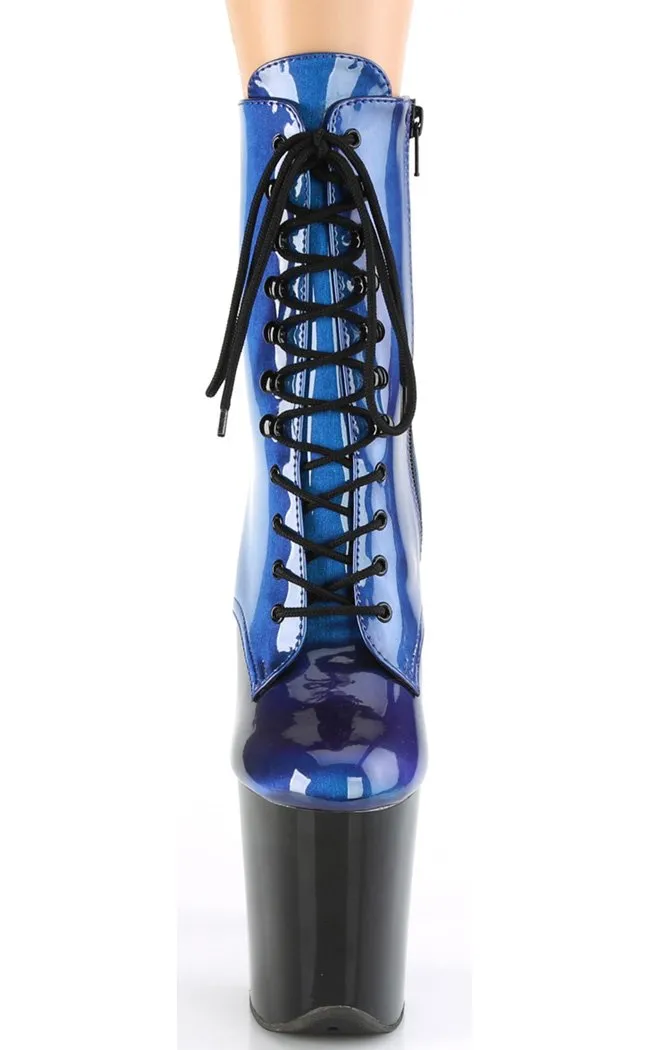 FLAMINGO-1020SHG Blue-Purple Ankle Boots