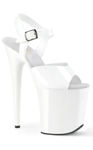 FLAMINGO-808N White Jelly Platform Heels