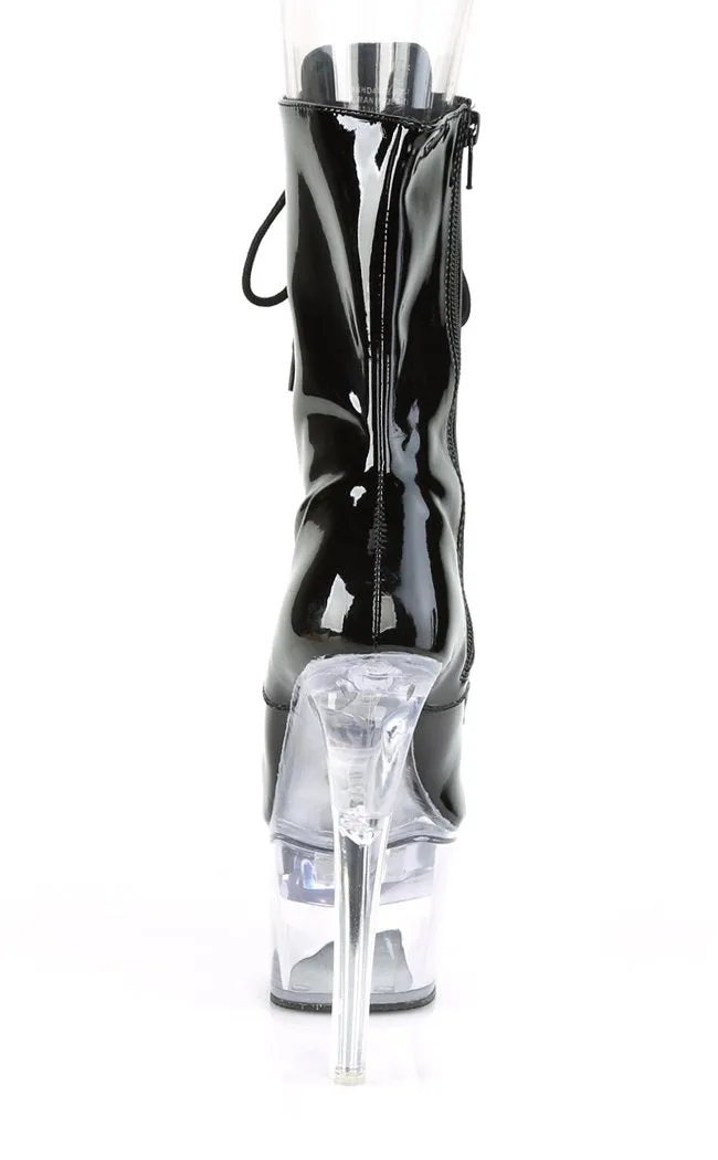 FLASHDANCE-1020-7 Black Patent Light Up Boots