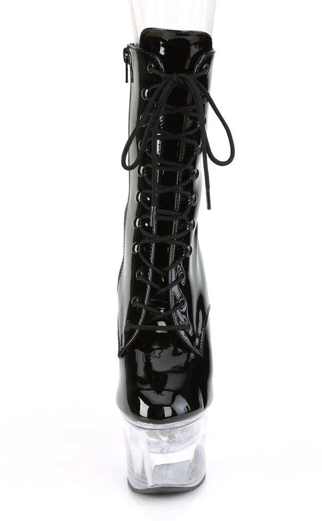 FLASHDANCE-1020-7 Black Patent Light Up Boots