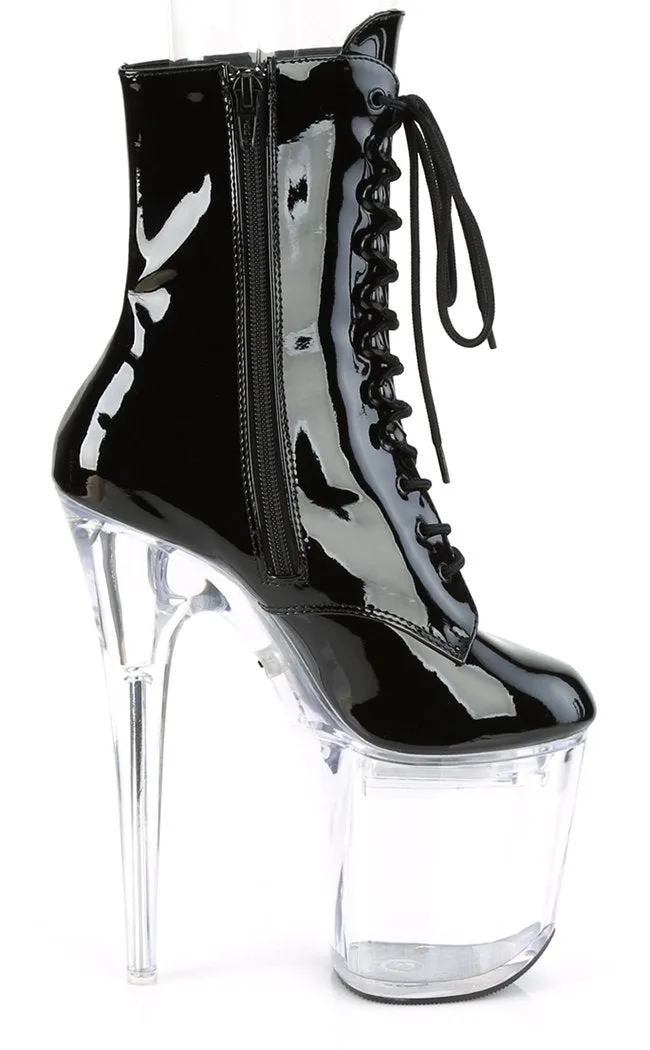 FLASHDANCE-1020-8 Black Patent Light Up Boots