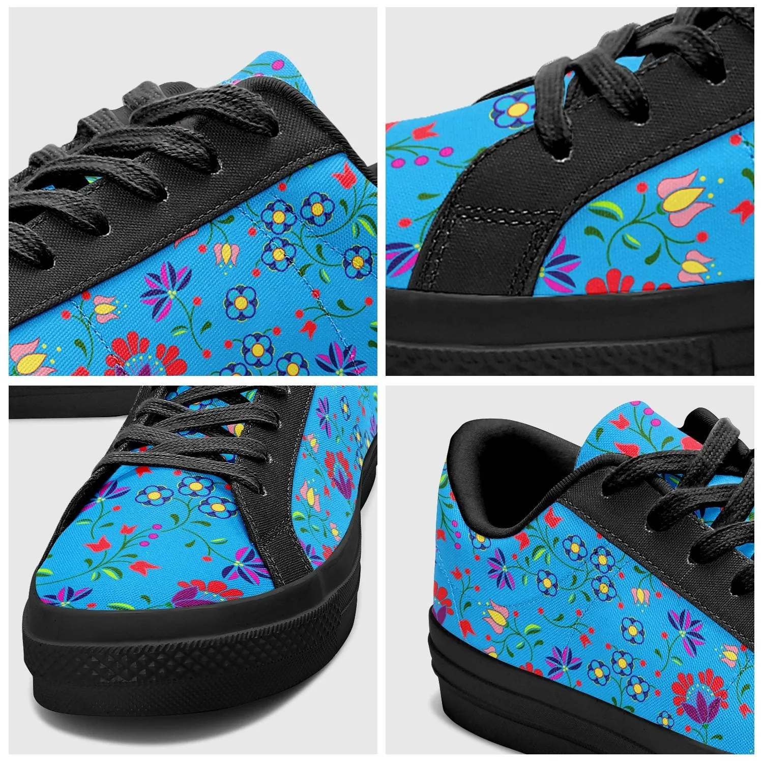 Fleur Indigine Ciel Aapisi Low Top Canvas Shoes Black Sole