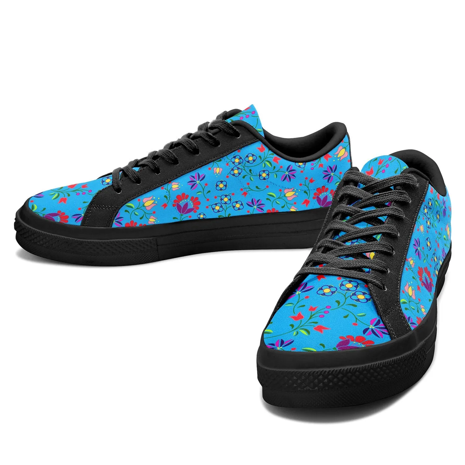 Fleur Indigine Ciel Aapisi Low Top Canvas Shoes Black Sole