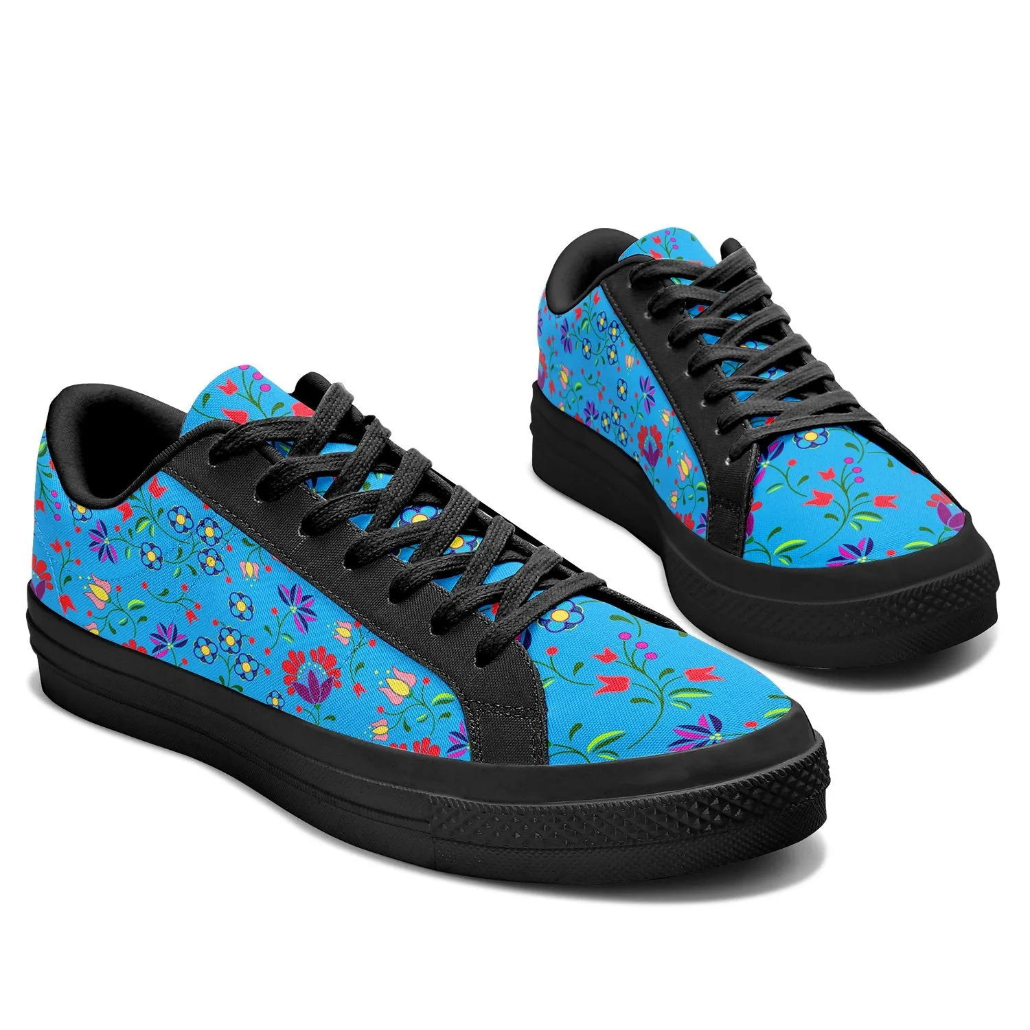 Fleur Indigine Ciel Aapisi Low Top Canvas Shoes Black Sole