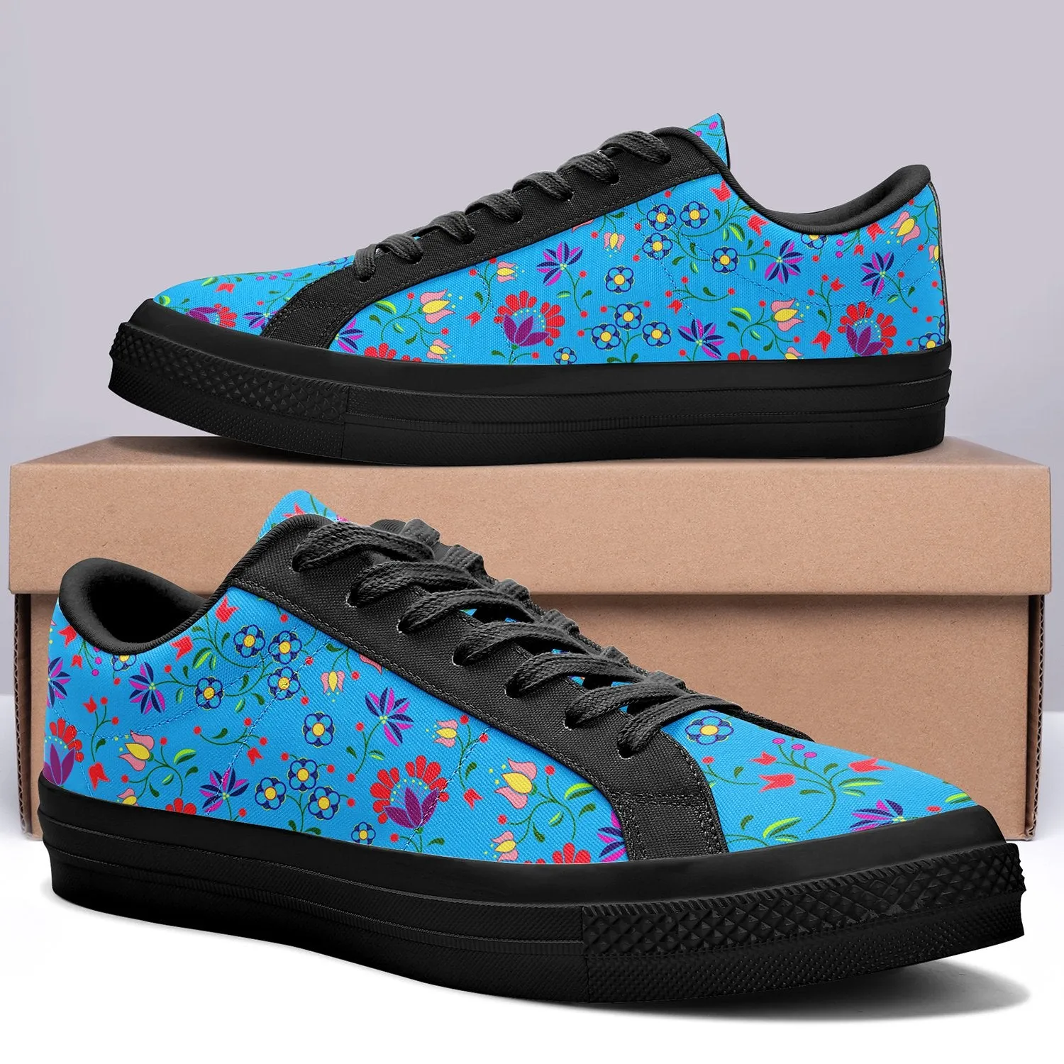 Fleur Indigine Ciel Aapisi Low Top Canvas Shoes Black Sole