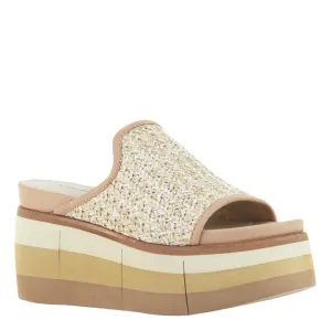 FLOCCI in BEIGE Platform Sandals